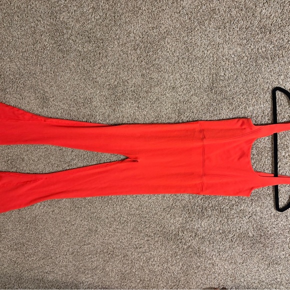 FP Movement by Free People Go-To Flared Red Jumpsuit - Picture 6 of 8